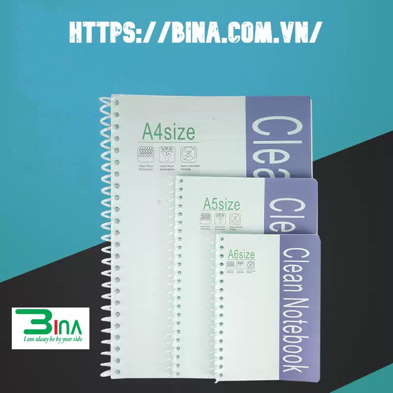 Vở phòng sạch A4, A5, A6 - Sổ lò xo Cleanroom Notebook